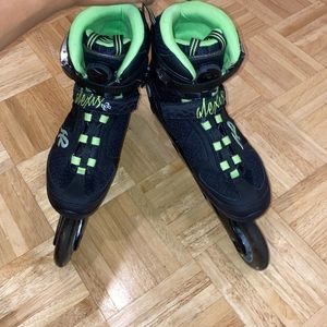 Women’s K2 green and black inline skates